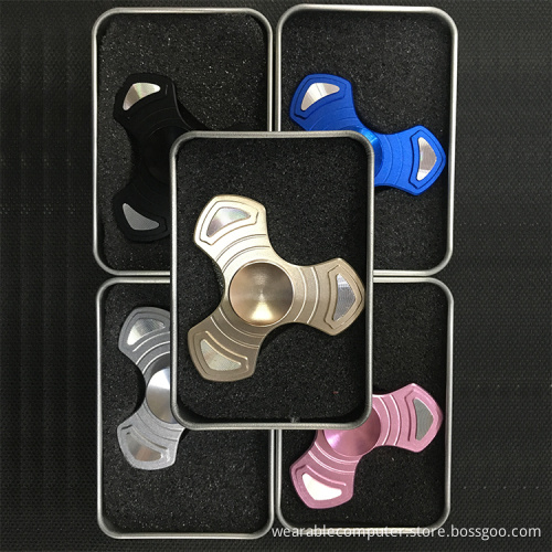 Anti-Anxiety 360 Colorful Fidget Spinner Premium EDC Tri-Spinner Metal Rainbow Fidget Kids